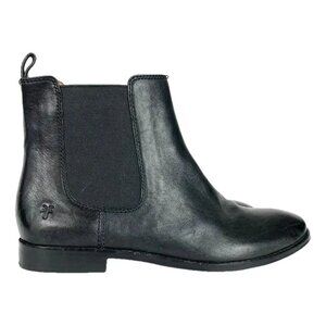 Frye Black Leather Chelsea Booties